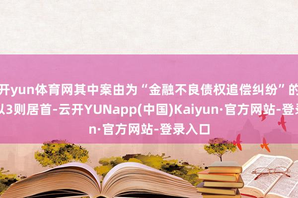 开yun体育网其中案由为“金融不良债权追偿纠纷”的公告以3则居首-云开YUNapp(中国)Kaiyun·官方网站-登录入口