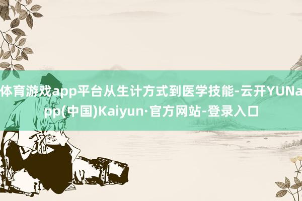 体育游戏app平台从生计方式到医学技能-云开YUNapp(中国)Kaiyun·官方网站-登录入口