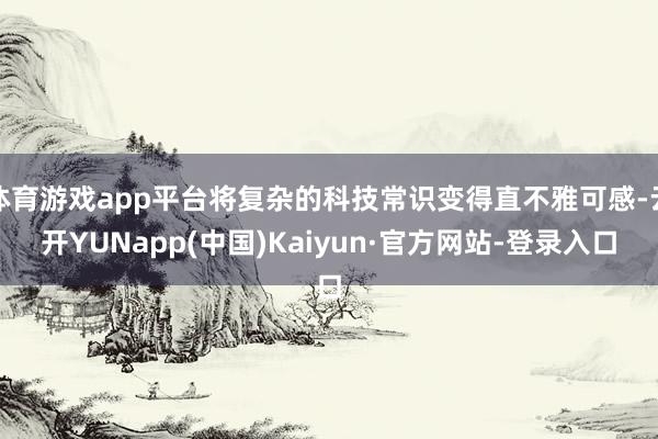 体育游戏app平台将复杂的科技常识变得直不雅可感-云开YUNapp(中国)Kaiyun·官方网站-登录入口