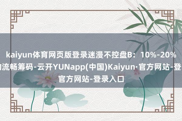 kaiyun体育网页版登录迷漫不控盘B：10%-20%傍边的流畅筹码-云开YUNapp(中国)Kaiyun·官方网站-登录入口