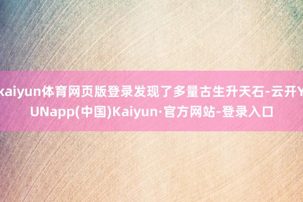 kaiyun体育网页版登录发现了多量古生升天石-云开YUNapp(中国)Kaiyun·官方网站-登录入口