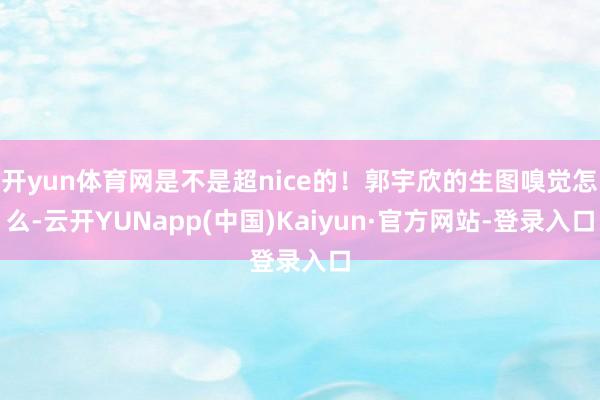 开yun体育网是不是超nice的！郭宇欣的生图嗅觉怎么-云开YUNapp(中国)Kaiyun·官方网站-登录入口