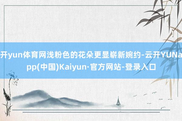 开yun体育网浅粉色的花朵更显崭新婉约-云开YUNapp(中国)Kaiyun·官方网站-登录入口