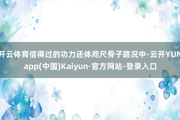 开云体育信得过的功力还体咫尺骨子路况中-云开YUNapp(中国)Kaiyun·官方网站-登录入口