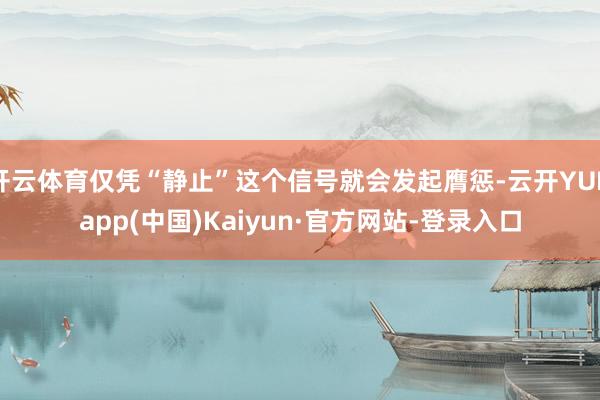 开云体育仅凭“静止”这个信号就会发起膺惩-云开YUNapp(中国)Kaiyun·官方网站-登录入口