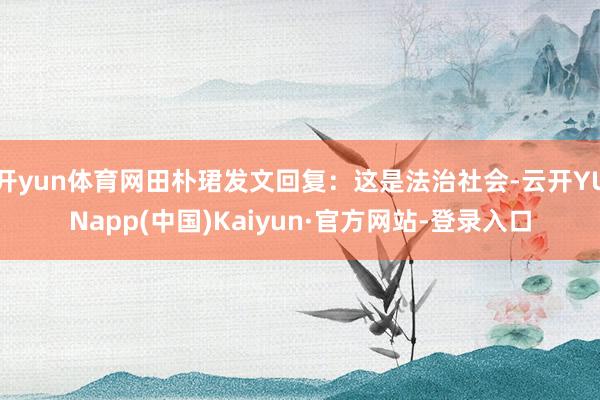 开yun体育网田朴珺发文回复：这是法治社会-云开YUNapp(中国)Kaiyun·官方网站-登录入口