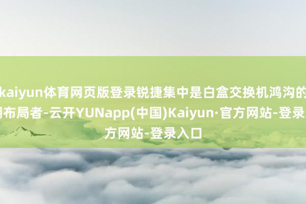 kaiyun体育网页版登录锐捷集中是白盒交换机鸿沟的早期布局者-云开YUNapp(中国)Kaiyun·官方网站-登录入口